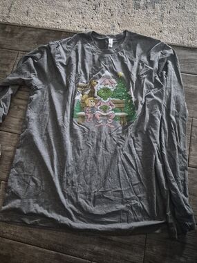 Gray Grinch Graphic Long-Sleeve Shirt